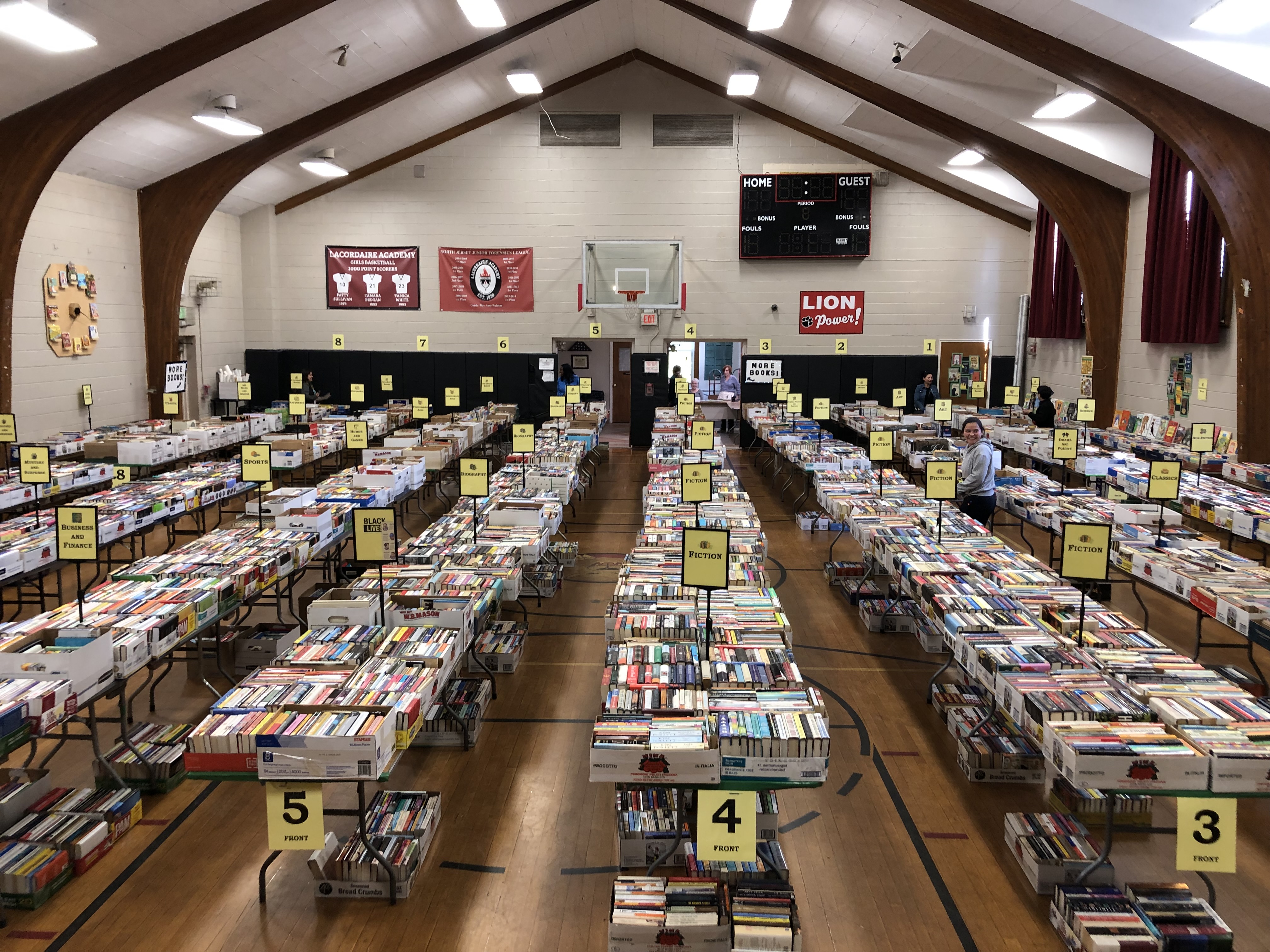 Opening Day for Lacordaire Academy’s Annual Used Book Sale